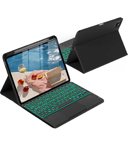 Clavier Magnétique Détachable Pour IPad Air 11 (2024/2025) Et IPad Pro 11 - AZERTY Français - Bluetooth Avec Protection Intégrée - 9