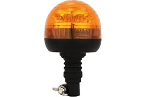‎ADLUMINIS AdLuminis LED Kleine Rundumleuchte Orange Mit Flexiblem Fuß, 12V und 24V Spannung, Blinkleuchte Warnleuchte Für Straßenverkehr KFZ