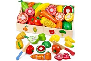 Subtail Cucina Giocattolo Per Bambini Frutta Da Tagliare Giocattolo - Cucina In Legno Per Bambini, Montessori Giocattolo, Regalo Bambina 2 Anni