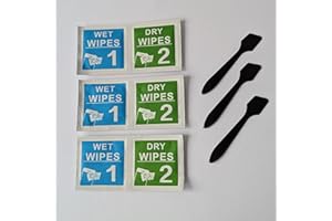 AMAWI TECHNOLOGIES Frostbite Cleaner Mini - 3 x Cleaning Wipes (Wet + Dry (6 Total)) + 3 x Spatulas for Thermal Paste & Liquid Metal | Tim Cleaning Set