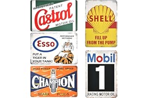 BSSMMAI BSSSMAI Zestaw 5metalowych tabliczek garażowych retro motocykltabliczka