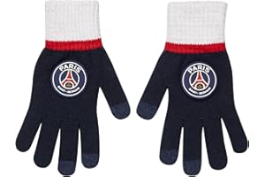 Paris Saint-Germain Guanti da bambino PSG, collezione ufficiale, blu, Taglia unica