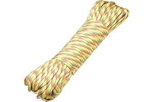 DonDon Corde Paracorde 30 Mètres Ruban de Tissu Lacet de Nylon Bracelet de Survie à Fabriquer et pour Activités de Camping en Extérieur 4 mm – 7 brins