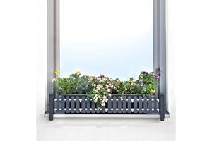 ‎GREEN CREATIONS Green Creations Masu Flower Box Holder Base Set, Fits Any Window Sill from 78 cm to 140 cm, No Drilling, No Damage to the Façade