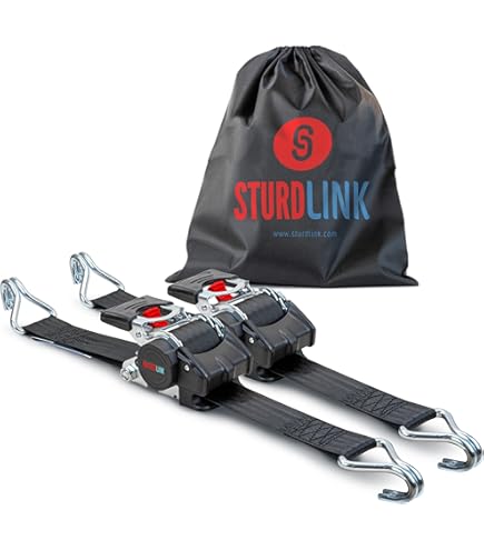 2x PETEX Ratschenspanngurte Selbstaufrollend - 5m X 35mm, 1000/2000 DaN