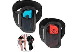 Aukuoy Aukuoy 2er-Pack Beingurte kompatibel mit Nintendo Switch Sports und Ring Fit Adventure, verstellbarer, atmungsaktiver Beingurt für Joy Cons Switch/Switch OLED-Zubehör, zwei Größen für Erwachsen