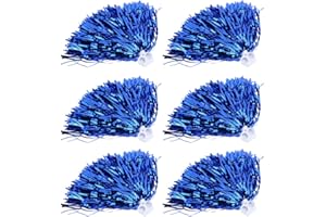 VGEBY1 6Pcs Pom-Pom-Pom Girls, Danse Acclamations Escouade Pompons Sports Main Fleurs pour Équipe Sportive Acclamation De Fête Nuit(Blue) Sac de Sport