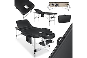 KESSER® Mobile Massageliege 80 cm Breit klappbar & höhenverstellbar 3 Zonen Massagebett Massagetisch Kosmetikliege Therapieli