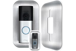 Baron Design | Edelstahl Blende | Zubehör für Ring Videotürklingel/Video Doorbell Wired Plus Kabel & Pro Kabel | Halterung, Schild, Befestigung, Platte für Outdoor Alexa Funk Klingel