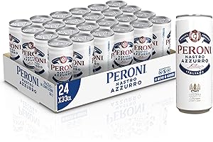 Peroni Nastro Azzurro, Cassa Birra con 24 Lattine di Birra da 33 cl, Birra Premium Lager a Bassa Fermentazione, Gusto Rinfrescante e Rigenerante, Gradazione Alcolica 5% Vol