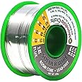 Mandala Crafts Lead Free Solder Wire with Solder Flux - 100g 0.6mm Rosin Core Solder for Electronics - Ag0.3 Cu0.7 Sn99 SAC Tin Soldering Wire for Stained Glass Electrical PCB