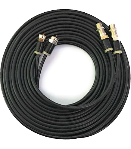 MAST DIGITAL Kit Extension Câble Coaxial Double Satellite 10m - Connecteurs F Compression Sky Q HD