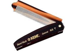 Kent Brushes Handmade Combs Large Folding Pocket Comb for Men
