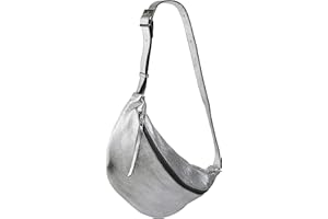 SH Leder Bolso de pecho unisex de cuero genuino para mujer para festival de viaje bolso cruzado mediano bolso de cuero para mujer 37 x 21 cm Fania G697