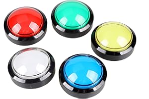 EG STARTS 5x Neue 60mm Kuppelförmige LED Beleuchtete Drucktasten Für Arcade Münze Maschinenspiele (jede Farbe von 1 Stück)