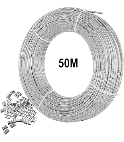 Set Di 10 Serracavo Piatti Per Filo 4 Mm In Acciaio Inox 316 (A4) - Staffe Fermacavo Per Tensionamento E Fissaggio