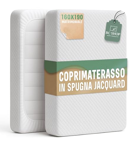 Coprimaterasso Jacquard spugna comfort singolo