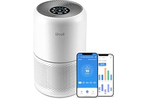 LEVOIT Purificador de Aire con Filtro HEPA, CADR 195m³/h a 41㎡, Compatible Alexa y APP, Modo Inteligente, 22dB Modo de Sueño 