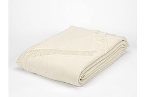 GAMUSI Plaid sofá Colcha Multiusos para sofás Cama cubresofá Manta Suave algodón Arias Crudo 130x180 cm