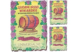 Hugbert Weinhefe, Nährstoff Klärungsmittel für Wein, Universal, 100% natürlisches Produkt Gärhefe, 3 Stück