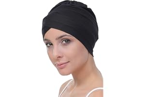 DERESINA HEADWEAR Deresina W Front Bamboo Cotton Chemo Cap for Hair Loss, Women Chemo Headwear