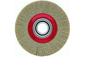 Bellota 50810-20020 - Spazzola Circolare Metallica per Sverniciare - Spazzola Rotante con Filo di Acciaio Ottonato Ondulato e Adattatori Multi-Asse