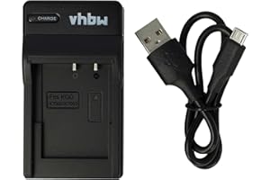 vhbw Chargeur USB Compatible avec Kodak Klic-7002, Klic-7003 caméra caméscope Action-cam + témoin de Charge 4,2 V