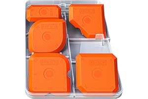 Presch Sealant Finishing Tool Set 5pcs. - Perfect Joints Thanks to Very Straight Edges - Special knobs for Easy Picking up - Ideal for sealants Like Acrylic and Silicone - Grout Sealer with Box