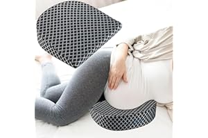 ‎BIG HIPPO Big Hippo Keilkissen Bett, 38 x 33 x 9 cm Reflux Kissen Bettkeile Anti- Koliken und Schnarchen, Orthopädisches Seitenschläferkissen für Schwangerschaft - Schwarz