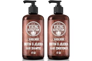 Viking Revolution Shampoo for men - shampoo and conditioner set - 2 x 500 ml - moisturises and strengthens - 100% natural wit