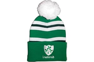 Arena Scarves Ireland Rugby Bobble Hat Green, White