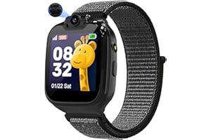 RUOPOEM Telefono Smartwatch Bambini, Orologio Bambino con 16 Giochi, Lettore Musicale, SOS, Ruotabile Fotocamera, Sveglia, Orologio Intelligente Bambini Regalo di Compleanno per Ragazzi e Ragazze età 3-12