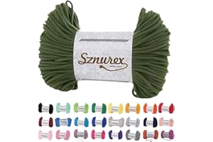 ‎BUBBLE BROTHERS Makramee Garn 5mm x 100m Baumwollschnur Perfekt für DIY, Garn für Makramee-Schnur über 50 Farben Oeko-TEX Zertifiziert - Baumwollkordel, Baumwollgarn mit Polyesterkern