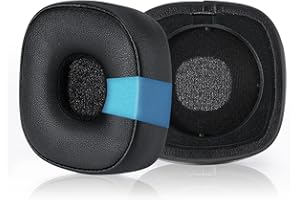 Yizhet 1 para zapasowych nauszników, kompatybilne ze Marshall Major IV III 4 3 słuchawkami, pianka memory, skóra PU, czarny