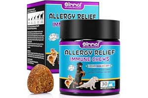 Tioueo Allergy Relief Immune Chews, Immune Chews for Dogs-30pcs Pecking Duck Flavor,Advanced Allergy Relief OMEGA-3