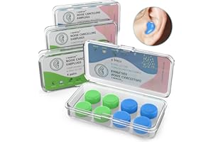 T NEWFUN Silikon-Ohrstöpsel zum Schlafen, Schwimmen, wiederverwendbare, formbare Ohrstöpsel mit Geräuschunterdrückung für Schießstand, Schwimmer, Schnarchen, Flugzeuge, Reisen, Arbeit, Lernen, (32 Kissen)