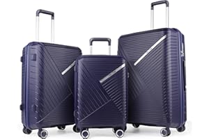 TAN.TOMI Koffer Set 3 Teilig Hartschale, Hartschalenkoffer, Kofferset mit TSA-Passwortsperre Gepäck-Sets Hartschale Suitcases Rollkoffer mit 4 Rollen