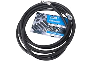 eXODA Câble de batterie 2,10m câble d'alimentation en cuivre 25 mm² avec cosses à œillets M8