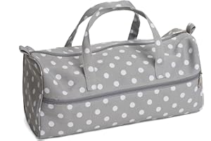 Hobby Gift Sac à Tricoter Exclusif, Tache Grise, 15x42x17.5 cm