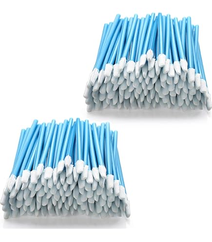 AAwipes 100-Pack Long Handle Lint-Free Swabs – 6.3" Microfiber Tips For Precision Cleaning (Blue Head)