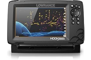 Lowrance Hook Reveal 7 Fish Finder 7 Inch Screen with Transducer and C-MAP Preloaded Map Options