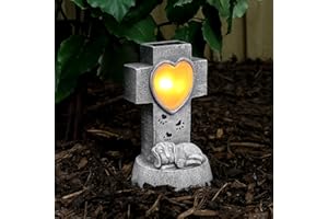 Festive Lights Geschmackvolles solarbetriebenes Hunde-Denkmal, gediegen und liebevoll gestalteter Gedenkstein für Ihren Hund