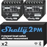 Shelly 2PM Gen3 - WLAN akıllı r&ouml;le şalteri, panjur şalteri, elektrik sayacı | Panjur şalteri, ışık şalteri, enerji &ouml;l&ccedil;&uuml;m&uuml;, za