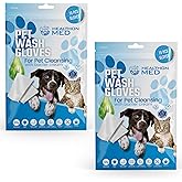 HEALTHON MED Evcil Hayvan Temizleme Mendil Kesesi &ndash; Kedi, K&ouml;pek ve Diğer Hayvanlar İ&ccedil;in, Aloe Vera & Bariyer Kremli, Durulama