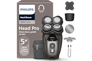 ‎PHILIPS PHILIPS Head Shaver Pro Series 9000 – Glatzenrasierer für Männer und Frauen, flexibler 360grad-Scherkopf und ComfortCut-Klingen für eine gründliche Rasur, sanft zur Haut, Modell HS9980/15
