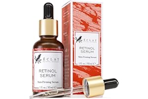 Eclat Skincare Retinol Serum for Face - Pure Retinol with Hyaluronic Acid & Vitamin E - Anti Aging & Anti Wrinkle Face Care - Retinol Serum for Dark Spot, Acne, Scar - Moisturising & Repairs 1 fl oz