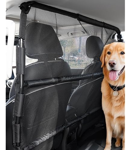 Hunde-Auto-Trennwand Für SUV – Faltbar, Verstellbar, Mit Clips & Gummiseilen