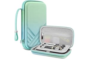 Fintie Graphing Calculator Carrying Case for Texas Instruments TI-Nspire CX II CAS/Tl-Nspire-CX-ll, TI-84 Plus/CE Color Graphing Calculators with Mesh Pockets, Pen Slots, Seaside Ombre