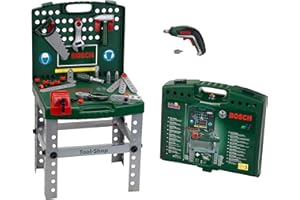 Theo Klein 8676 Tool Shop Atelier Portable Bosch Avec La Visseusedévisseuse Bosch Ixolino Pliable Et Facilement Trsportable Dimensions : 415 X 85 X 765 Jouet Enfts Partir De 3 s