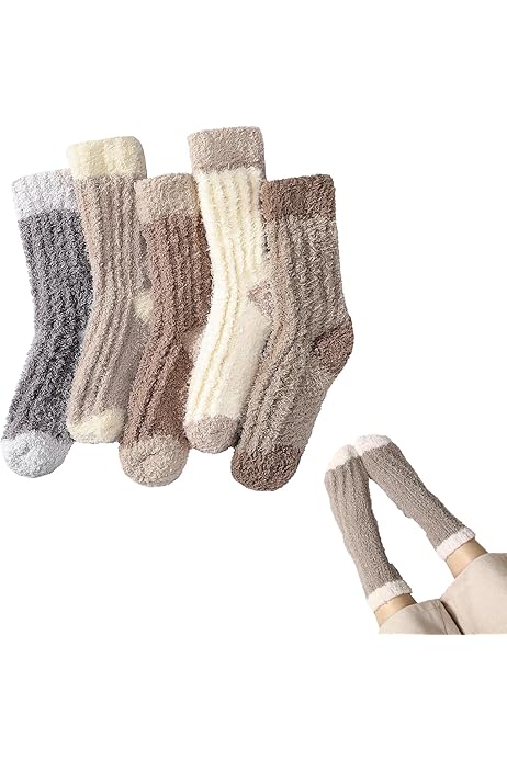 2 Paires De Chaussettes Snoopy Douillettes - Hiver Chaud, Rose/Blanc, 100% Polyester Pour Femme